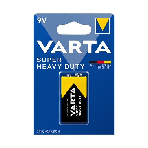 [29022] Батарейка VARTA Superlife (Super Heavy Duty) E-Block 9V - 6F22P 1 шт. в блистере