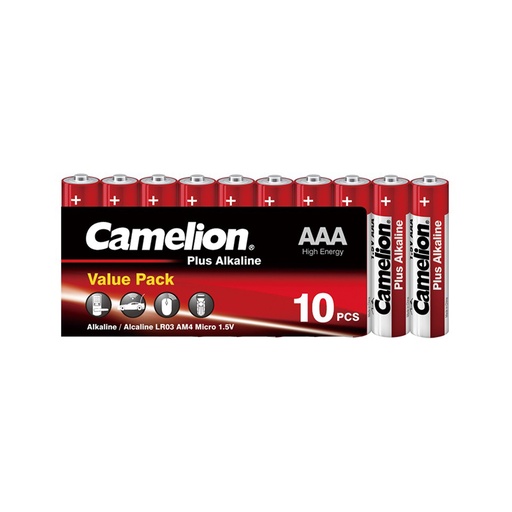 [8617] Батарейка CAMELION Plus Alkaline LR03-SP10-DA 10 шт. в плёнке