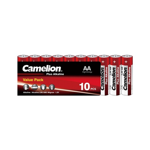 [8616] Батарейка CAMELION Plus Alkaline LR6-SP10-DA 10 шт. в плёнке