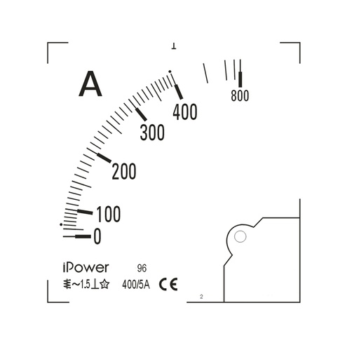 [63107] Шкала для амперметра iPower 400/5