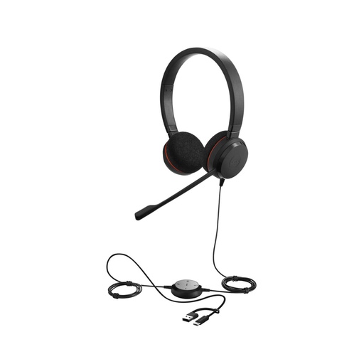 [74540] Гарнитура Jabra EVOLVE 20 Stereo MS USB C/A adapter