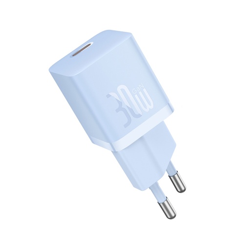 [84300] Адаптер питания Baseus GaN5 (mini) 1C 30W Blue (P10110902313-00)