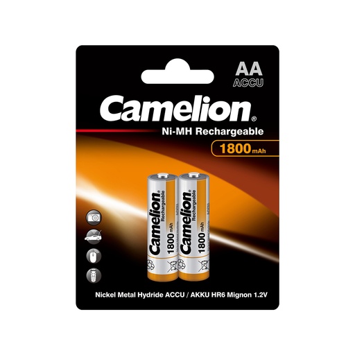 [22382] Аккумулятор CAMELION Rechargeable Ni-MH NH-AA1800BP2 2 шт. в блистере