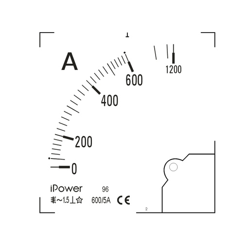 [63108] Шкала для амперметра iPower 600/5