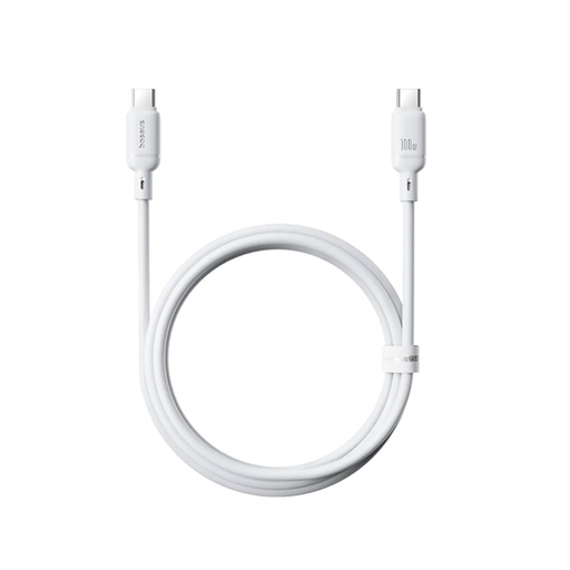 [84245] Интерфейсный кабель Baseus Silky Type-C to Type-C 100W 1m White(P10377704213-00)