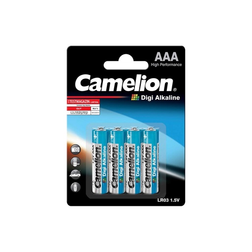 [8609] Батарейка CAMELION Digi Alkaline LR03-BP4DG 4 шт. в блистере