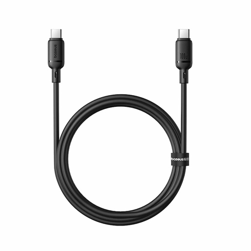 [84274] Интерфейсный кабель Baseus Silky Type-C to Type-C 100W 2m Black (P10377704113-01)