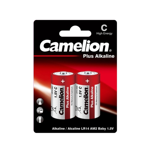 [8613] Батарейка CAMELION Plus Alkaline LR14-BP2 2 шт. в блистере