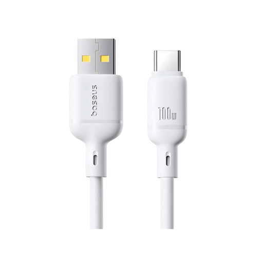 [85315] Интерфейсный кабель Baseus Silky Series USB to Type-C 100W 2m White (P10377703213-01)