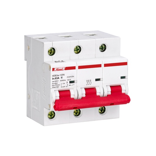[87013] Автоматический выключатель Himel HDB3w-125 3Р 125А С 10кА