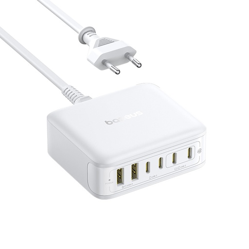 [88579] Адаптер питания Baseus EnerFill FH21 Desktop Charging Station 4C+2U 120W EU Moon White