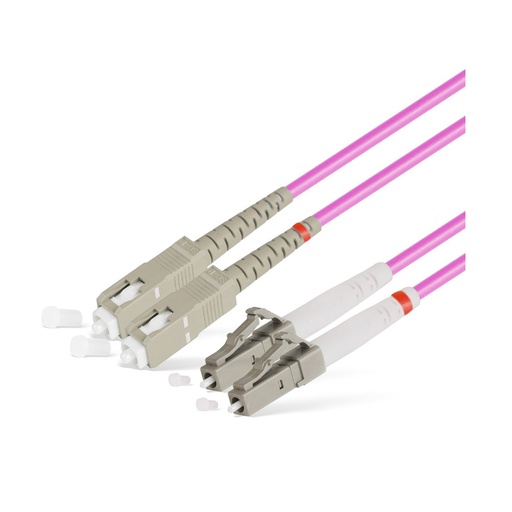 [16896] Патч Корд Оптоволоконный SC/UPC-LC/UPC MM OM3 50/125 Duplex 3.0мм 1 м