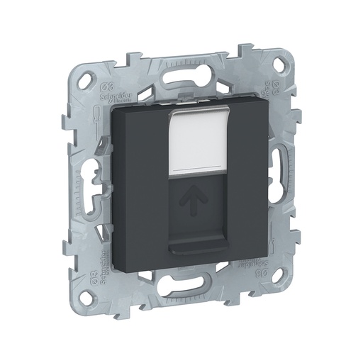 [51582] Розетка RJ45 SE NU541154 Unica New одиночная категория 5е UTP антрацит