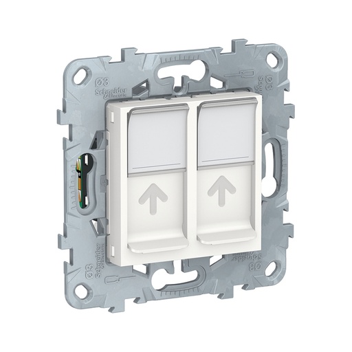[51572] Розетка RJ45 SE NU542018 Unica New двойная категория 5е UTP белый
