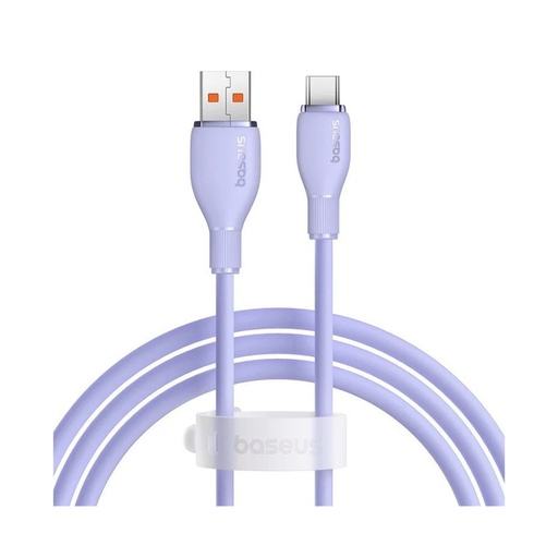 [84305] Интерфейсный кабель Baseus Pudding Series USB to Type-C 100W 1.2m Purple (P10355703511-B1)