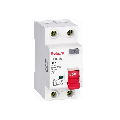 [78813] ВДТ Himel HDB3VR 2Р 25А 30мА тип AC 6кА
