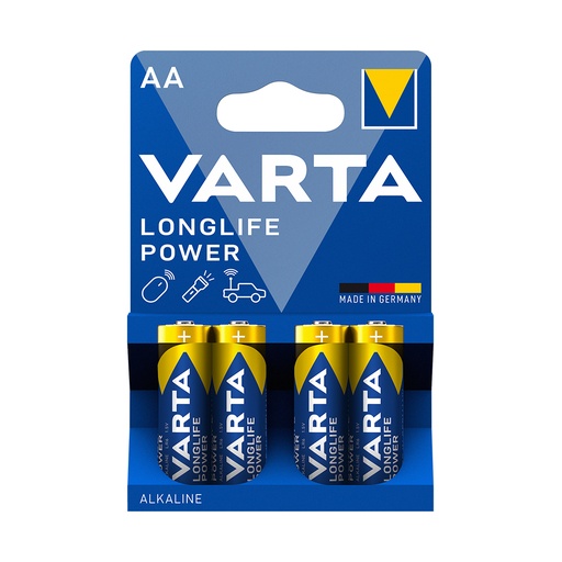 [26000] Батарейка VARTA Longlife Power Mignon 1.5V - LR6/AA 4 шт в блистере