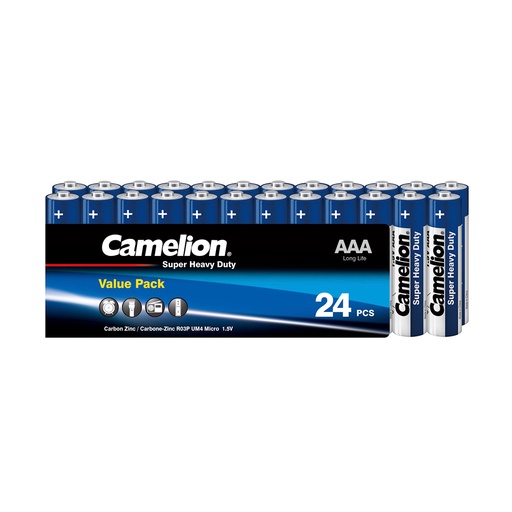 [12777] Батарейка CAMELION Super Heavy Duty R03P-SP24B 24 шт. в плёнке