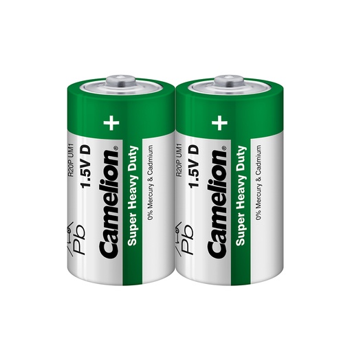 [22309] Батарейка CAMELION Super Heavy Duty R20P-SP2G 2 шт. в плёнке
