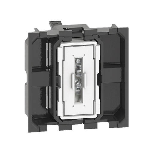 [53747] Переключатель Bticino K4003M2A Living Now 10А 2 модуля автоматические клеммы