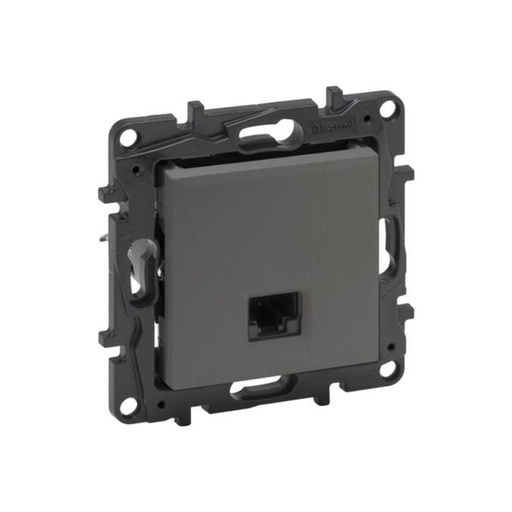 [64203] Информационная розетка одинарная Niloe Step RJ45 Кат.5e UTP Сталь