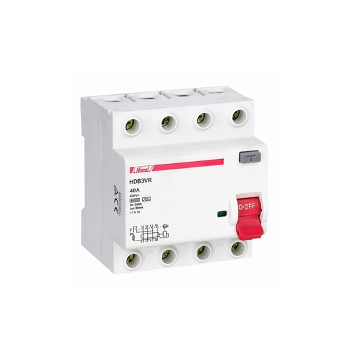 [78815] ВДТ Himel HDB3VR 4Р 25А 30мА тип AC 6кА