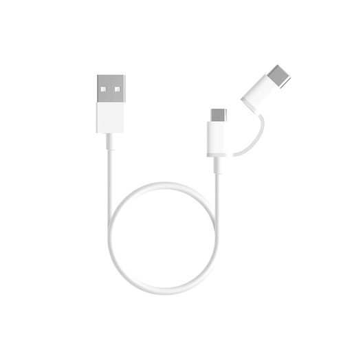 [21442] Интерфейсный кабель Xiaomi 30cm MICRO USB and Type-C Белый