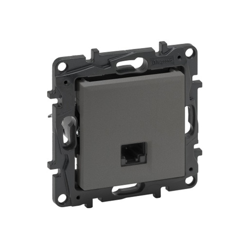[64331] Информационная розетка одинарная Niloe Step RJ45 Кат.6 UTP Алюминий