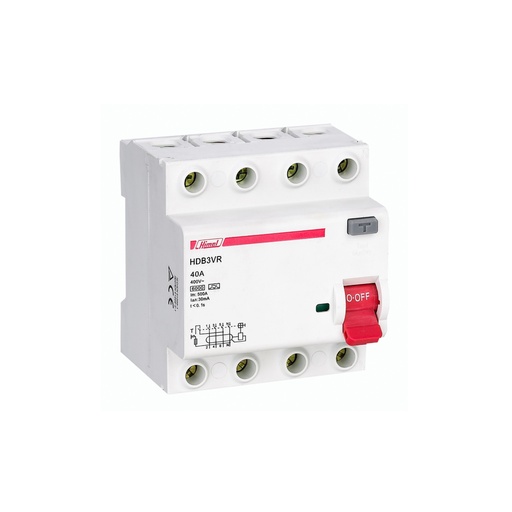[78816] ВДТ Himel HDB3VR 4Р 40А 30мА тип AC 6кА