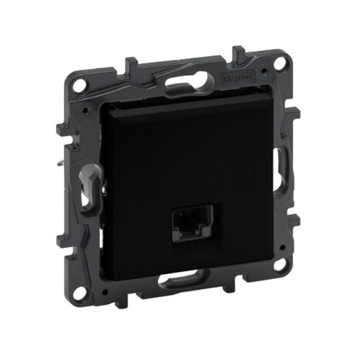 [85700] Информационная розетка одинарная Niloe Step RJ45 Кат.5e UTP Чёрный new