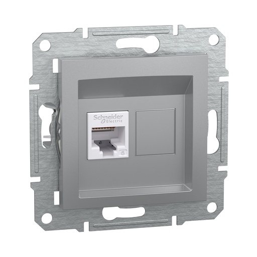 [60791] Розетка компьютерная SE EPH4700161 Asfora RJ45 кат.6e механизм алюминий