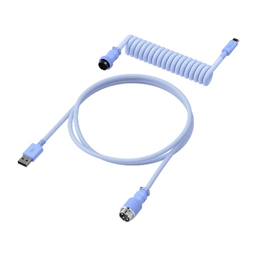 [49803] Провод для механической клавиатуры HyperX USB-C Coiled Cable Light Purple 6J682AA