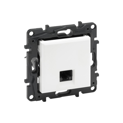 [64447] Информационная розетка одинарная Niloe Step RJ45 Кат.6 UTP Белый