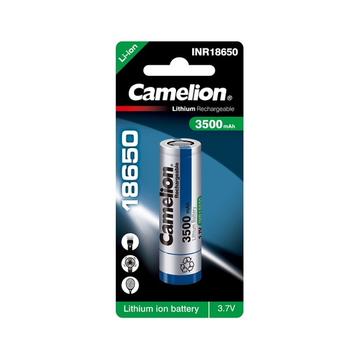 [74164] Аккумулятор CAMELION Lithium ICR18650-3500, 3500 mAh 1 шт. в блистере