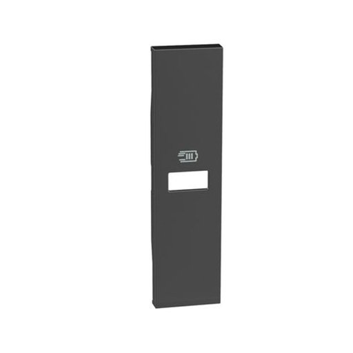 [58909] Лицевая панель Bticino KG11C Living Now USB зарядки 1 модуль черный