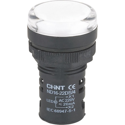 [54778] Индикатор CHINT ND16-22DS/2 белый АС/DC24В