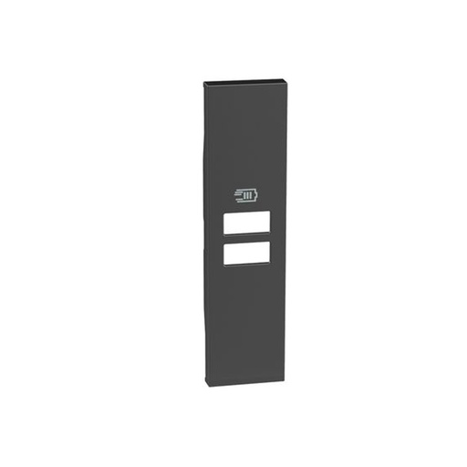 [68469] Лицевая панель Bticino KG13C Living Now USB зарядки 1 модуль черный