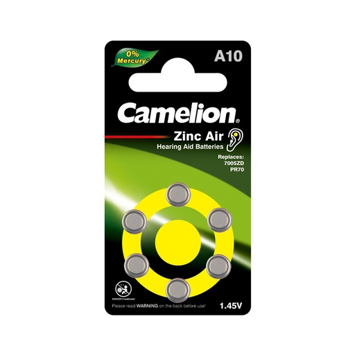 [22377] Батарейка CAMELION Zinc Air A10-BP6(0%Hg) 6 шт. в блистере