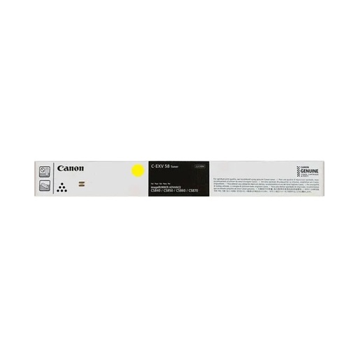 [59920] Тонер-картридж Canon C-EXV 58 YELLOW для IR ADVANCE DX C58xx 3766C002AA