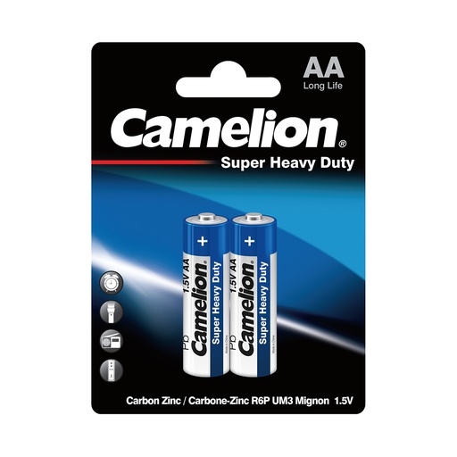 [35953] Батарейка CAMELION Super Heavy Duty R6P-BP2B 2 шт. в блистере