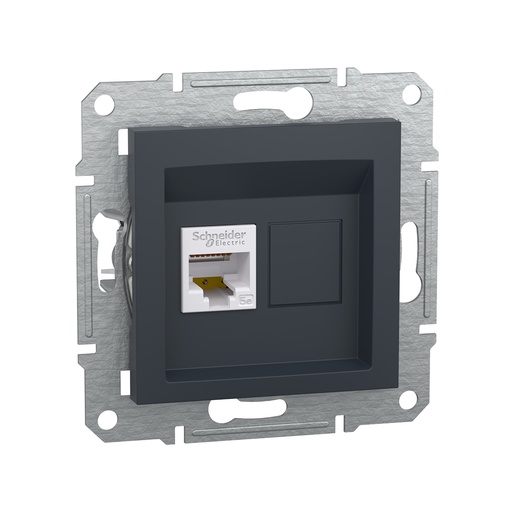 [52724] Розетка компьютерная SE EPH4300171 Asfora RJ45 кат. 5е механизм антрацит
