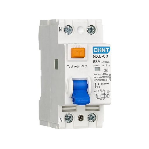 [54498] Устройство защитного отключения CHINT NXL-63 6kA 1P+N 25A 30mA AC