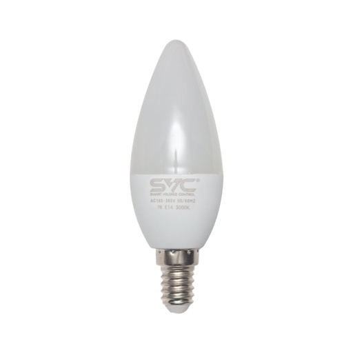 [44971] Эл. лампа светодиодная SVC LED C35-7W-E14-3000K, Тёплый