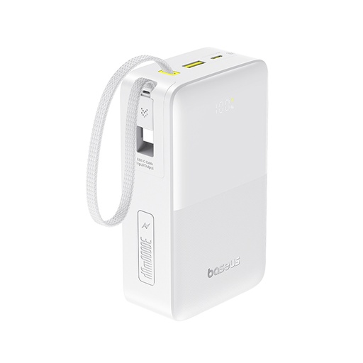 [84287] Портативный внешний аккумулятор Baseus EnerFill FC51 30000mAh 22.5W Moon White (E0028101)