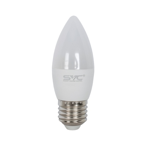 [65831] Лампа светодиодная SVC LED C35-7W-E27-3000K Свеча Тёплый