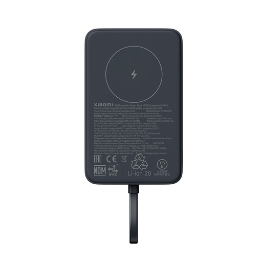 [76869] Портативный внешний аккумулятор Xiaomi 33W Magnetic Power Bank 10000mAh (Integrated Cable) Dark Gray