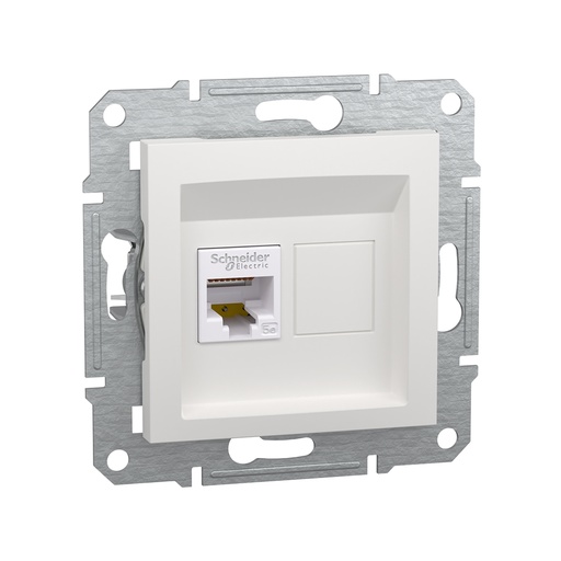 [51483] Розетка компьютерная SE EPH4370121 Asfora RJ45 кат. 5е механизм белый